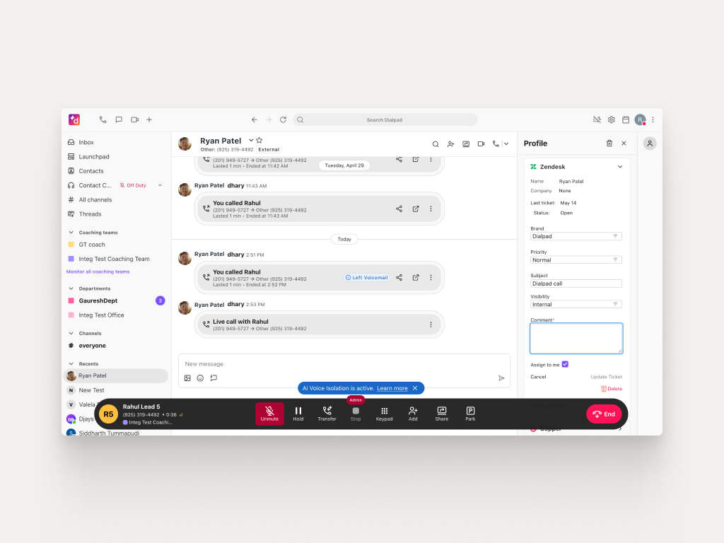 Dialpad screenshot 1